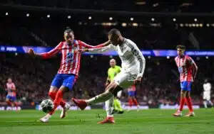 Jose Gimenez ja Kylian Mbappe, Atletico Madrid vs Real Madrid