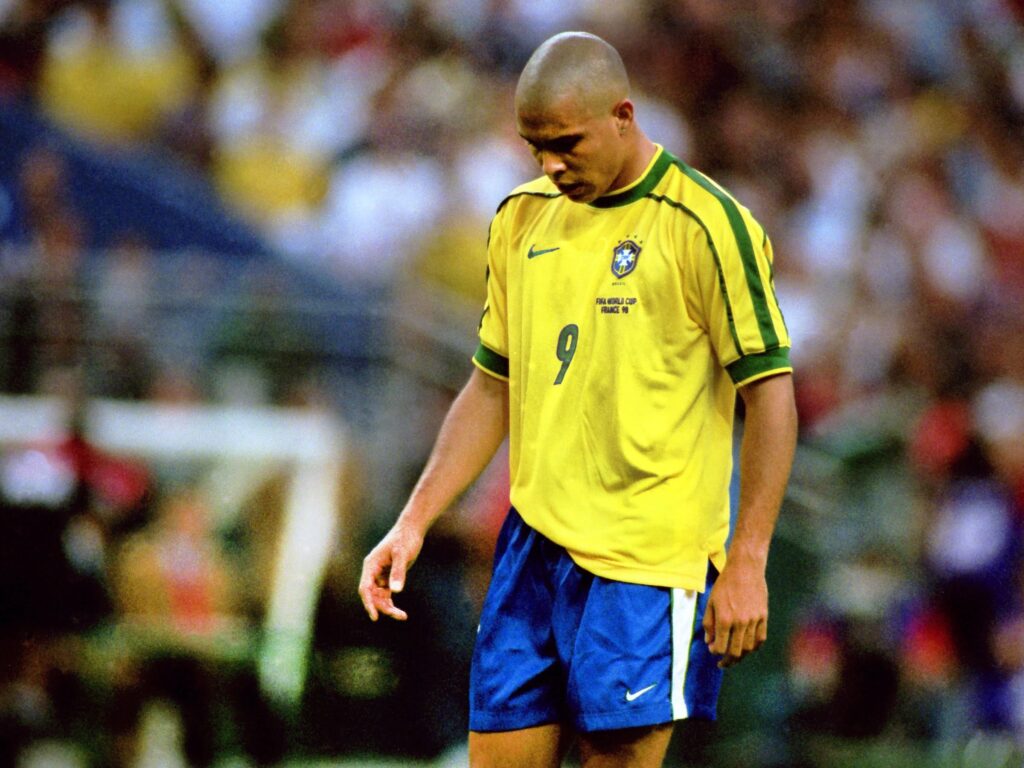 Brasilian Ronaldo jalkapallon MM-kisoissa kesällä 1998